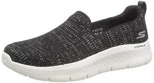 Skechers Damskie kapcie GO Walk Flex, czarne tekstylne/białe wykończenie, 41 EU, Czarna tekstylna biała wykończenie, 40.5 EU - Kapcie damskie - miniaturka - grafika 1