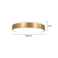 Lampy sufitowe - Steinhauer Lampa sufitowa LED Ringlede, 2 700 K Ø 38 cm złota - miniaturka - grafika 1