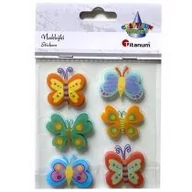 Zabawki kreatywne - Naklejki foliowe 3D motyle mix 6szt - miniaturka - grafika 1