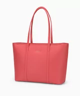 Torebki damskie - PUCCINI Duża shopperka z przeszyciami czerwona - miniaturka - grafika 1