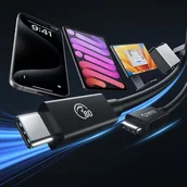 Kable komputerowe i do monitorów - Kabel Orico USB4 Thunderbolt5 80Gbps 240W USB-C do USB-C 1m - czarny - miniaturka - grafika 1