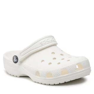 Klapki i japonki damskie - Crocs Klapki Classic Clog K 206991 White - grafika 1