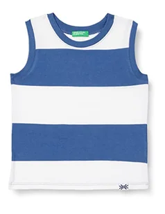 United Colors of Benetton Tank top 3ZNBGH00M Biustonosz tank top, Paski Niebieski i Biały 901, 90 Dziecko, Niebieski I Biały Rzędy 90 - Koszulki i topy damskie - miniaturka - grafika 1