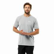 Koszulki męskie - Męski t-shirt Jack Wolfskin VONNAN S/S T M cool grey - S - miniaturka - grafika 1