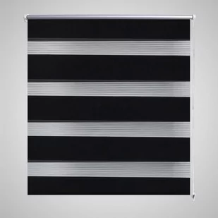 vidaXL Roleta Zebra 80 x 150 cm Czarna - Rolety - miniaturka - grafika 1