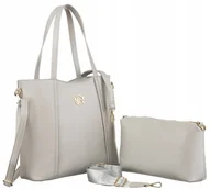 Torebki damskie - Pojemna torba damska 2w1 ze skóry ekologicznej - Rovicky - miniaturka - grafika 1