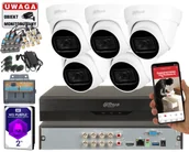 Zestawy do monitoringu - Monitoring domu jednorodzinnego Dahua HAC-HDW1800TL-A-0280B 8MPx Wizsense Mikrofon - miniaturka - grafika 1