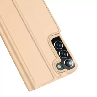 Dux Ducis Skin Pro kabura etui pokrowiec z klapką Samsung Galaxy S22+ (S22 Plus) złoty - Etui i futerały do telefonów - miniaturka - grafika 3