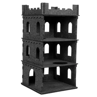 CanadianCat Company zamek dla kota Felty Fort - ok. dł. 55 x szer. 55 x wys. 108 cm - Legowiska dla kotów - miniaturka - grafika 1