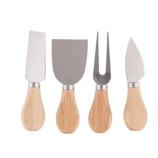 Nóż do sera komplet 4 sztuki srebrny - Noże kuchenne - miniaturka - grafika 1