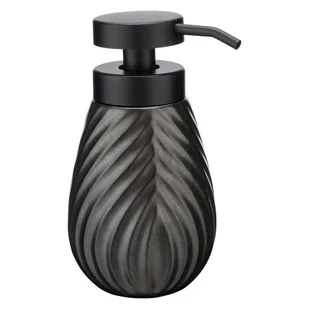 Antracytowy ceramiczny dozownik do mydła 330 ml Idro – Wenko - Mydelniczki i dozowniki mydła - miniaturka - grafika 1