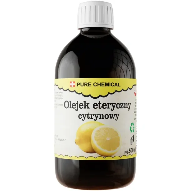 Olejek Eteryczny Cytrynowy 0,5 Naturalny Energetyzujący Bez Dodatków 500 Ml