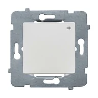 Wyłączniki światła i elektryczne - Polmark Włącznik krzyżowy Laura biały - miniaturka - grafika 1