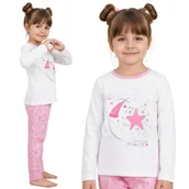 Piżamy dla dziewczynek - BAWEŁNIANA piżama dla dziewczynki z długim rękawem, 100% BAWEŁNA, FLANELOWE spodnie 18-24 m 92cm - sarcia.eu - miniaturka - grafika 1