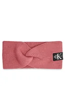 Czapki damskie - Calvin Klein Opaska materiałowa Mono Logo Patch K60K612660 Różowy - miniaturka - grafika 1