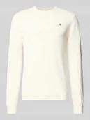 Swetry męskie - Sweter z dzianiny z prążkowanymi wykończeniami - miniaturka - grafika 1