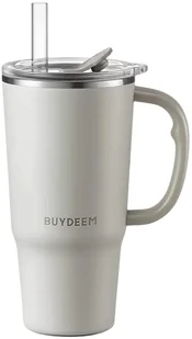 Kubek termiczny ze słomką BUYDEEM DS57 700 ml Biały - Kubki termiczne - miniaturka - grafika 1