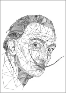 Plakat, Geometryczny Salvador Dali, 60x80 cm - Plakaty - miniaturka - grafika 1