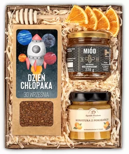 Prezent na dzień chłopaka zestaw prezentowy miód - Zestawy upominkowe - miniaturka - grafika 1
