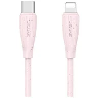 Kable USB - Kabel USB-C - Lightning USAMS Green Series SJ717 30W 1 m Różowy - miniaturka - grafika 1