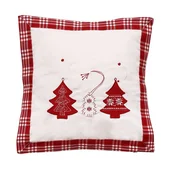 Pozostałe akcesoria świąteczne - Świąteczna poszewka na poduszkę Xmas tree white, 40 x 40 cm - miniaturka - grafika 1