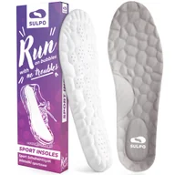 Akcesoria obuwnicze - Lekkie Wkładki Z Pianki 4D Sportowe Szare Przewiewne 35-36 - miniaturka - grafika 1