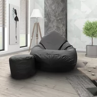 Pufy i podnóżki - Pufa sako XXXL worek + gratis czarna - miniaturka - grafika 1