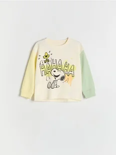 Reserved - Longsleeve Snoopy - złamana biel - Bluzki dla niemowląt - miniaturka - grafika 1