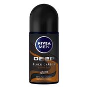 Dezodoranty i antyperspiranty męskie - Nivea Dezodorant DEEP BLACK CARBON ESPRESSO roll-on 50ml 0185366 - miniaturka - grafika 1