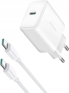Ładowarka Joyroom Ładowarka Joyroom JR-TCF24 sieciowa USB-C PD 30W QC SFC - biała + kabel USB-C 1m - Ładowarki do telefonów - miniaturka - grafika 1