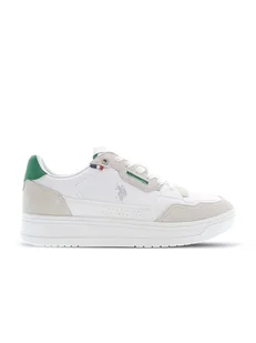 U.S. Polo Assn. Sneakersy w kolorze biało-beżowo-zielonym - Trampki męskie - miniaturka - grafika 1