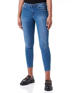 Spodnie damskie - VERO MODA Damskie spodnie jeansowe, niebieski (medium blue denim), XL x 28L - grafika 1