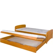 Łóżka dla dzieci i młodzieży - Łóżko Podwójne z Pojemnikiem 90 x 200 + 90 x 197 Wojtek Dolmar Sosna Naturalna - miniaturka - grafika 1