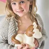 Wyposażenie pokoiku dziecięcego - A Little Lovely Company A Little Lovely Company - Duża Lampka nocna z naklejkami Konik - miniaturka - grafika 1