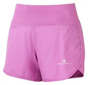 RONHILL Spodenki do biegania damskie TECH 4,5" SHORT fuchsia/honeydew - Spodnie sportowe damskie - miniaturka - grafika 1