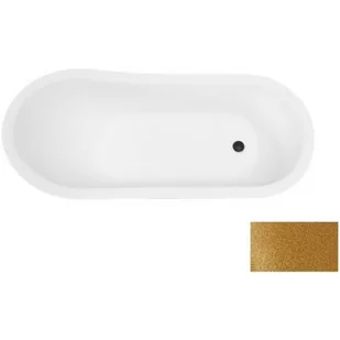 Besco WAO-160-GZB OLAYA GLAM złota wanna wolnostojąca 160 x 68nogi czarne - Wanny Besco WAO-160-GZB OLAYA GLAM złota wanna wolnostojąca 160 x 68nogi czarne - Wanny - miniaturka - grafika 2