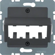 Inne akcesoria elektryczne - Berker B.3/B.7 Płytka centralna do 3 MINI-COM Module, antracyt - miniaturka - grafika 1