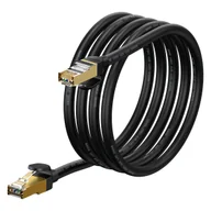 Kable miedziane - Baseus Speed Seven szybki kabel sieciowy RJ45 10Gbps 2m czarny (WKJS010301) - miniaturka - grafika 1