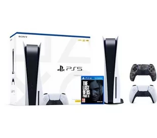 Sony PlayStation 5 z napędem + dodatkowy pad (szary kamuflaż) + The Last of Us Part II - Konsole Playstation - miniaturka - grafika 1