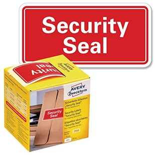 Avery Zweckform Plomby zabezpieczające na przesyłki Zweckform, 100 etyk./ op., 78 x 38 mm, czerwone 7310 - Etykiety do drukarek - miniaturka - grafika 2