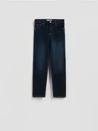 Spodnie damskie - Reserved - Jeansy straight - granatowy - miniaturka - grafika 1