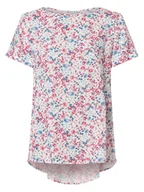 Koszulki i topy damskie - Marie Lund - Bluzka damska, biały|wielokolorowy|wyrazisty róż - miniaturka - grafika 1