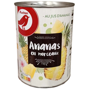 Owoce w puszkach i słoikach - Auchan - Ananas kawałki w soku - miniaturka - grafika 1