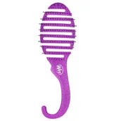 Szczotki i grzebienie do włosów - Wet Brush Shower Detangler szczotka do rozczesywania włosów pod prysznicem Purple Glitter - miniaturka - grafika 1