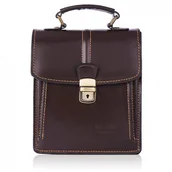 Plecaki - Skórzana Torebka Damska Brązowa Na Ramię Paolo Peruzzi N08-br - miniaturka - grafika 1