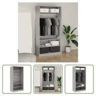 Szafy - The Living Store Szafa szara Sonoma 100x50x200 cm Materiał drewnopochodny - miniaturka - grafika 1