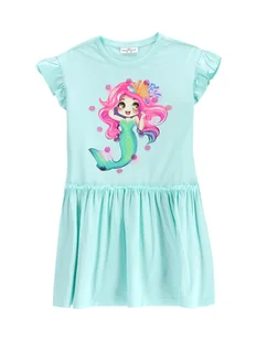 Coccodrillo Sukienka codzienna WC5129202IGK Zielony Regular Fit - Sukienki i spódniczki dla dziewczynek - miniaturka - grafika 1