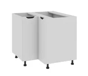 Szafki kuchenne - Szafka Dolna Narożna Capri Lewa 80-90X82 Cm Mdf Folia Biały Mat Cichy Domyk Blum - miniaturka - grafika 1