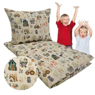 Pościel dla dzieci - Komplet Pościeli Dziecięcej 90x120 + 50x60 Farma Retro 100% Bawełna Polski Producent - miniaturka - grafika 1