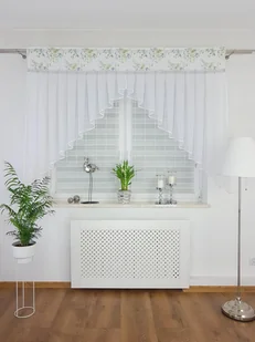 FIRANKI Z KORALIKAMI ZIELONE KWIATY ELEGANCKA FIRANA NA TAŚMIE DO KUCHNI - Firany FIRANKI Z KORALIKAMI ZIELONE KWIATY ELEGANCKA FIRANA NA TAŚMIE DO KUCHNI - Firany - miniaturka - grafika 1